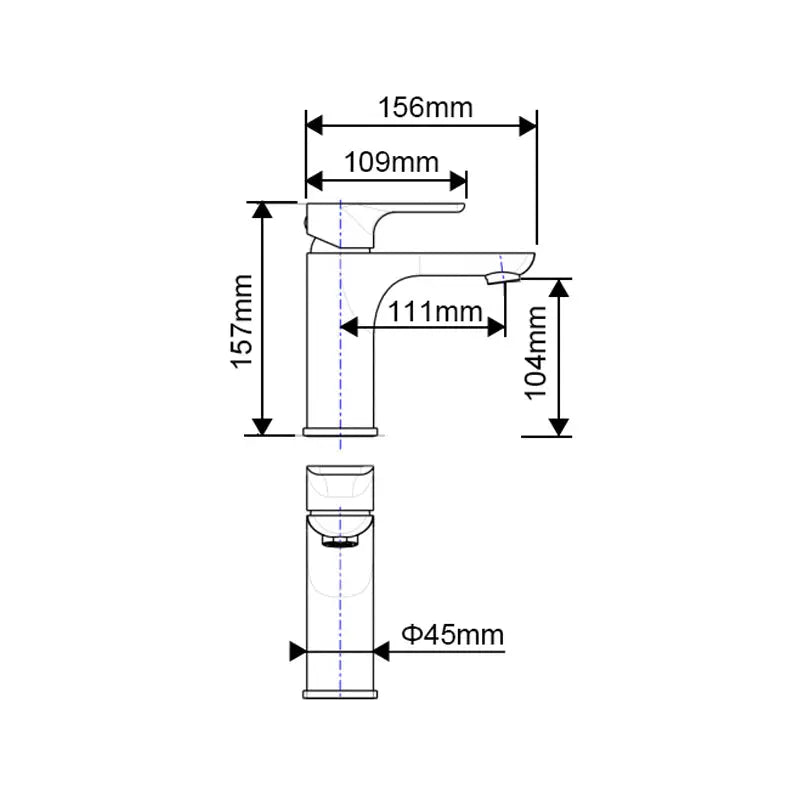 VOG - Brushed Nickel Basin Mixer Aquaperla