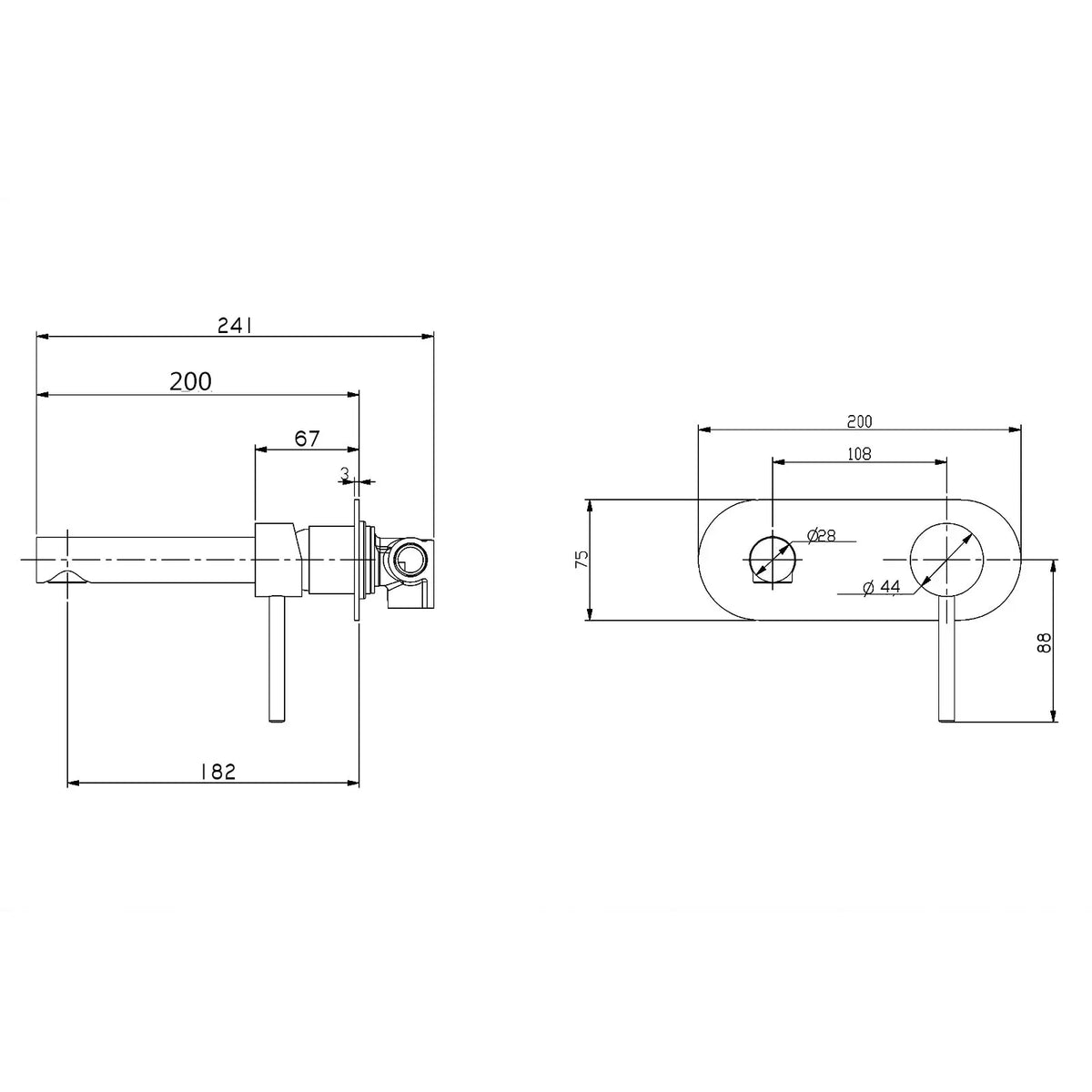 LUCID PIN - Black Spout Mixer Aquaperla