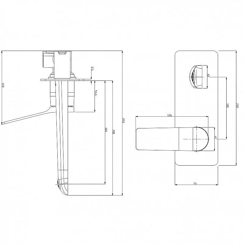 RUSHY - Chrome Spout Mixer Aquaperla