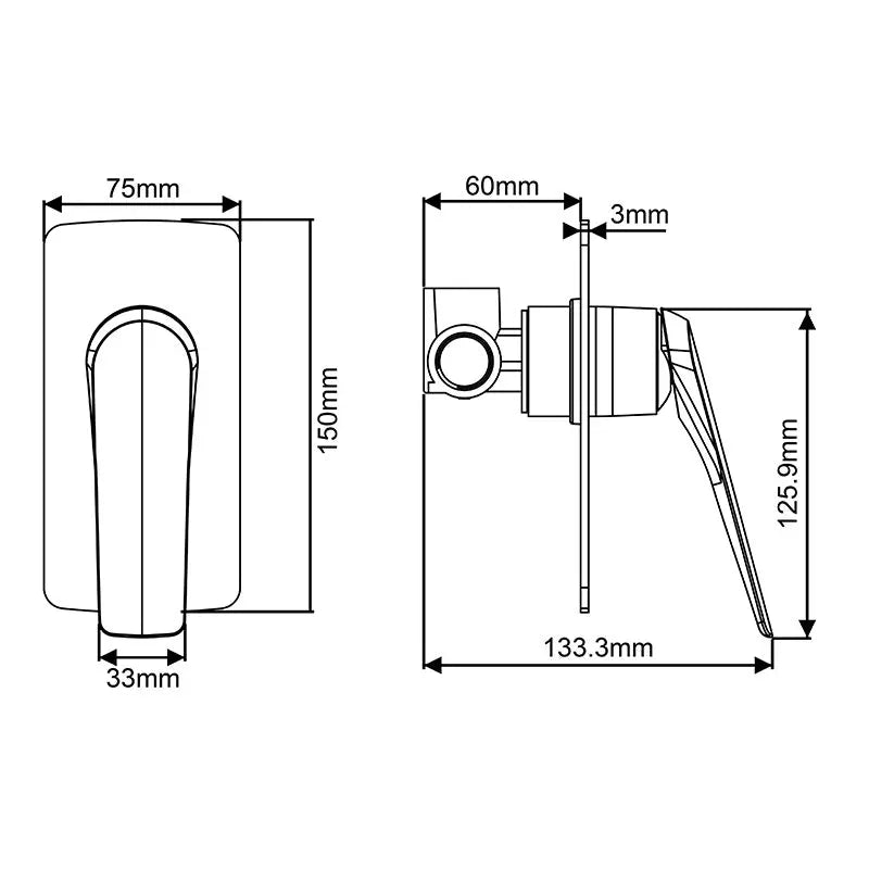 AU - Black Wall Mixer Aquaperla