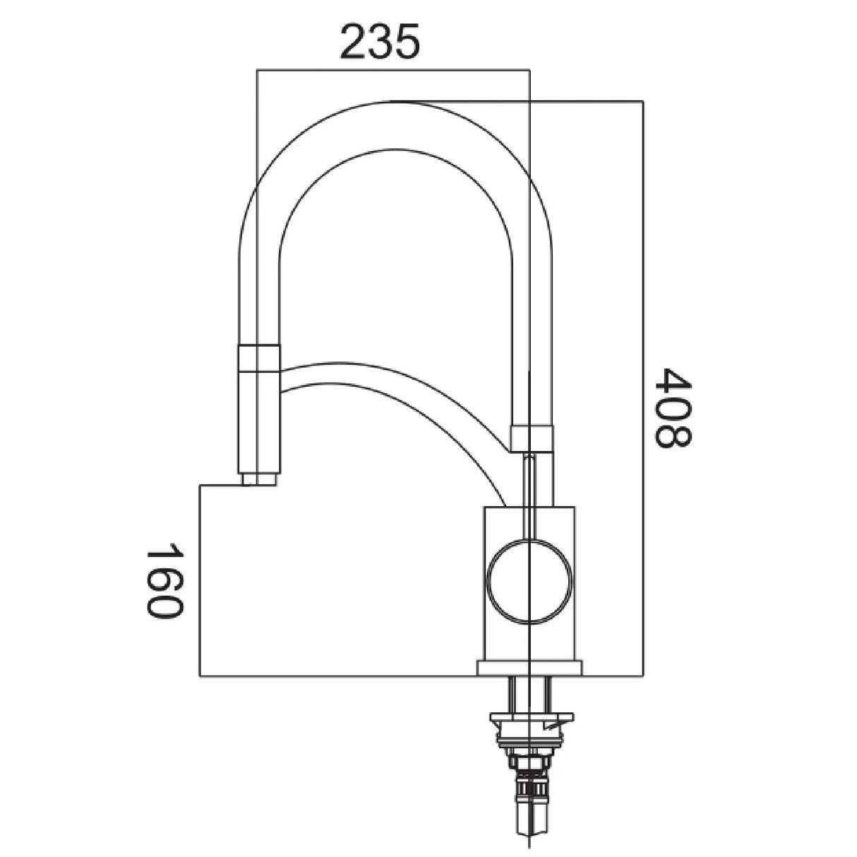 Chrome Standard Kitchen Mixer Aquaperla
