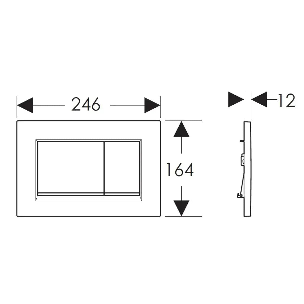 Geberit Sigma30 Flush Plate - Matt White Finish, Chrome Trim mercioaustralia