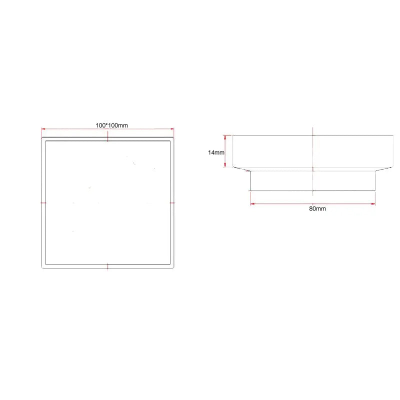 100*100*14mm Gun Metal Ezy Flow Guard Floor Waste Aquaperla