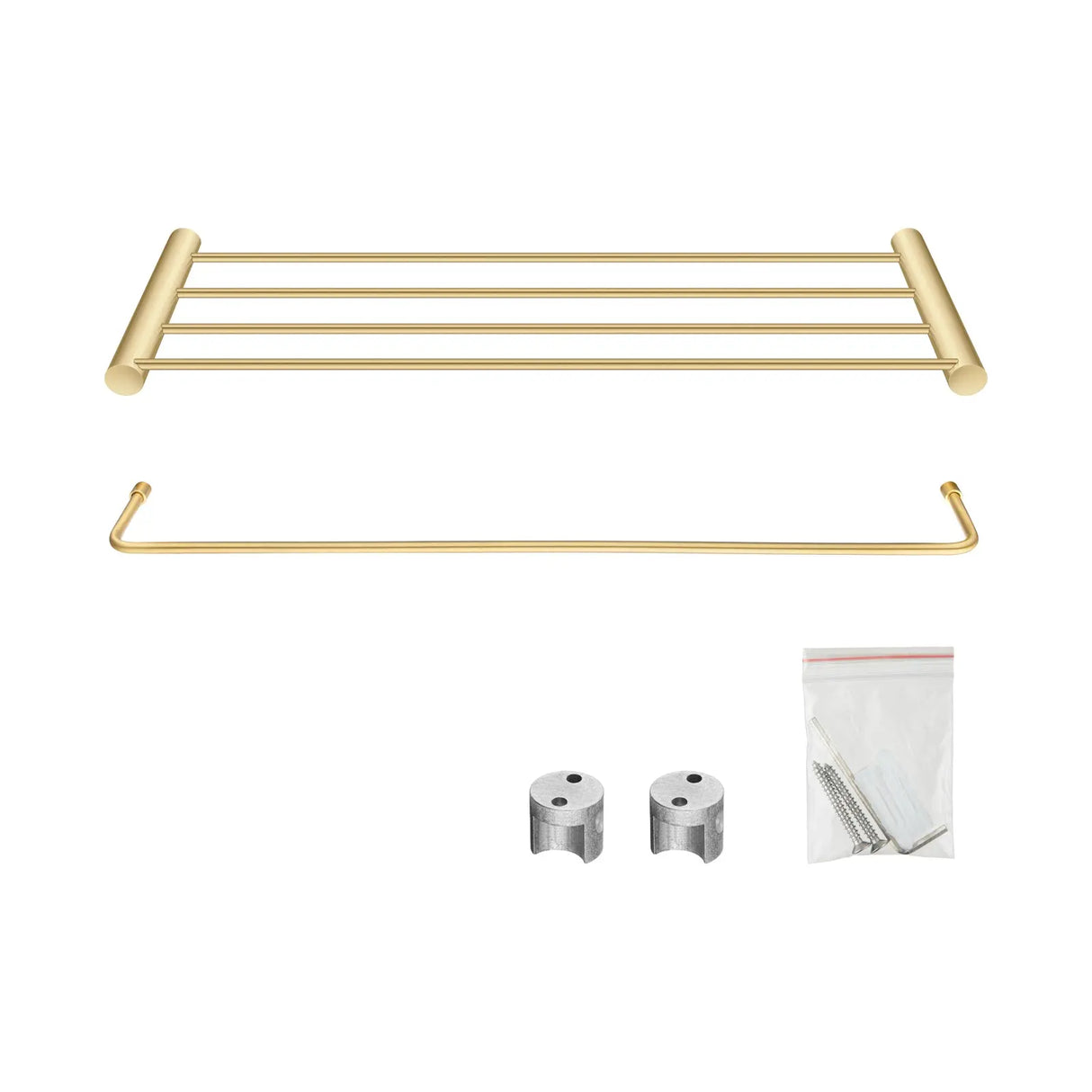 Brushed Brass Shower Shelf Aquaperla