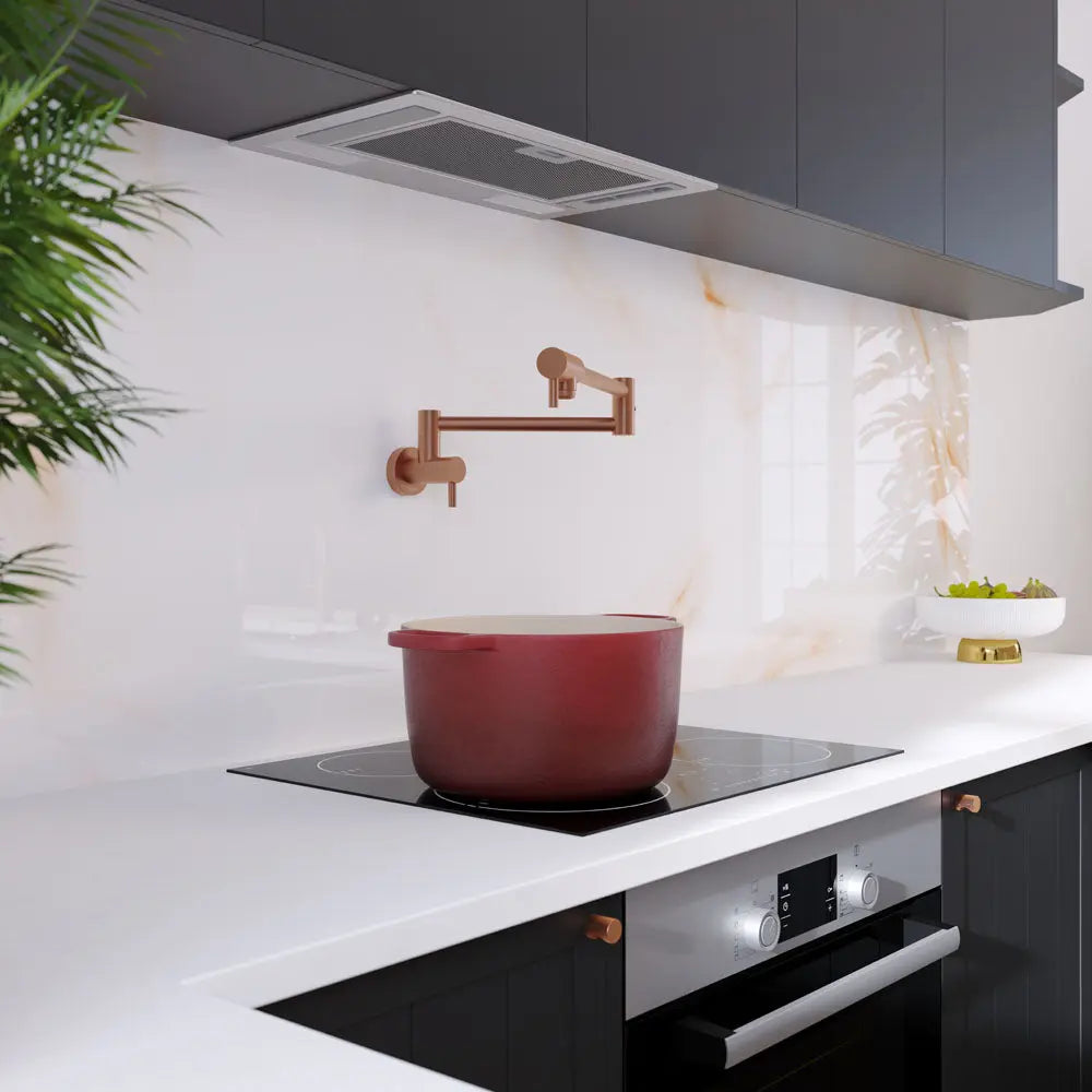 Kaya Pot Filler, Brushed Copper fienza