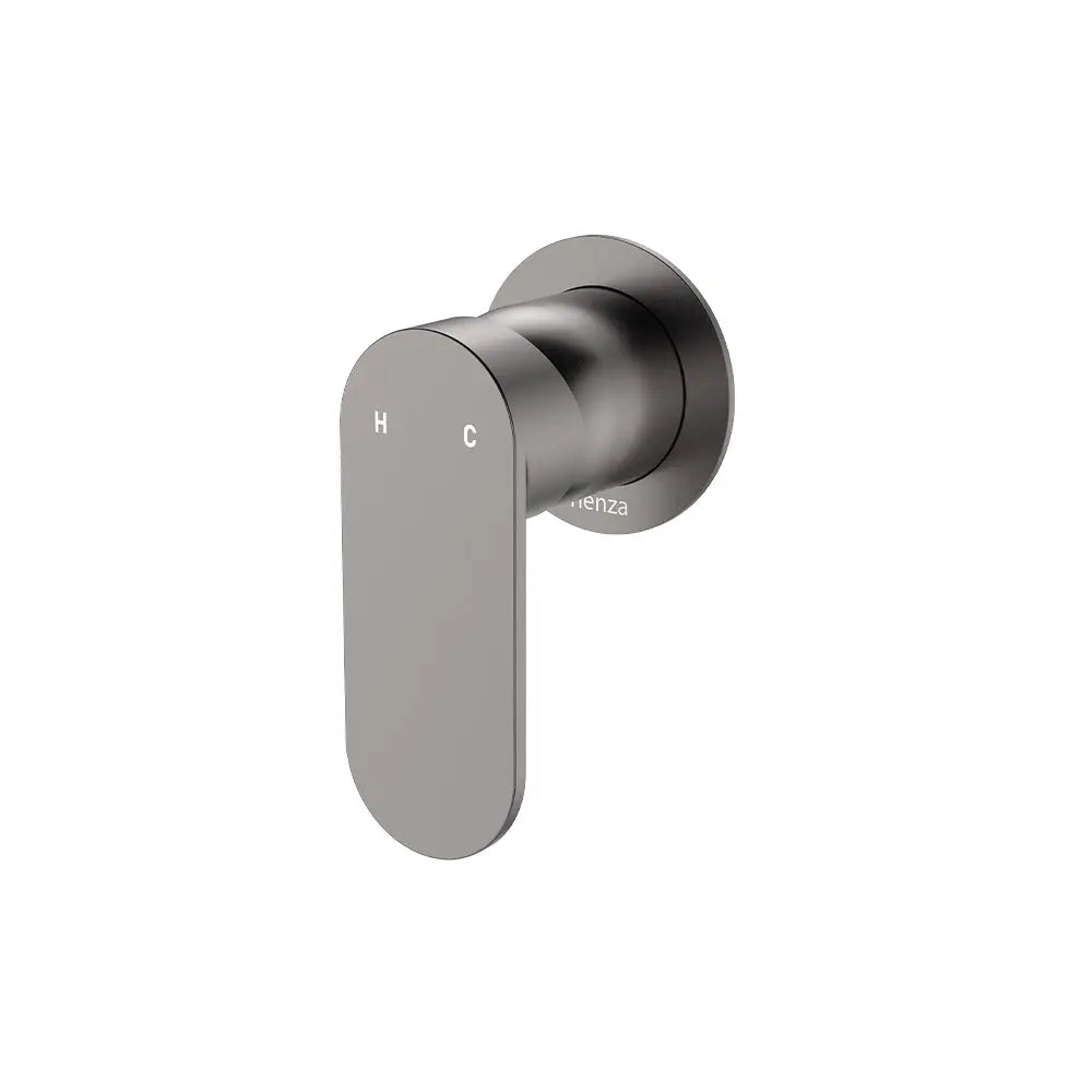 Empire Slim Wall Mixer, Round Plate, Gun Metal fienza