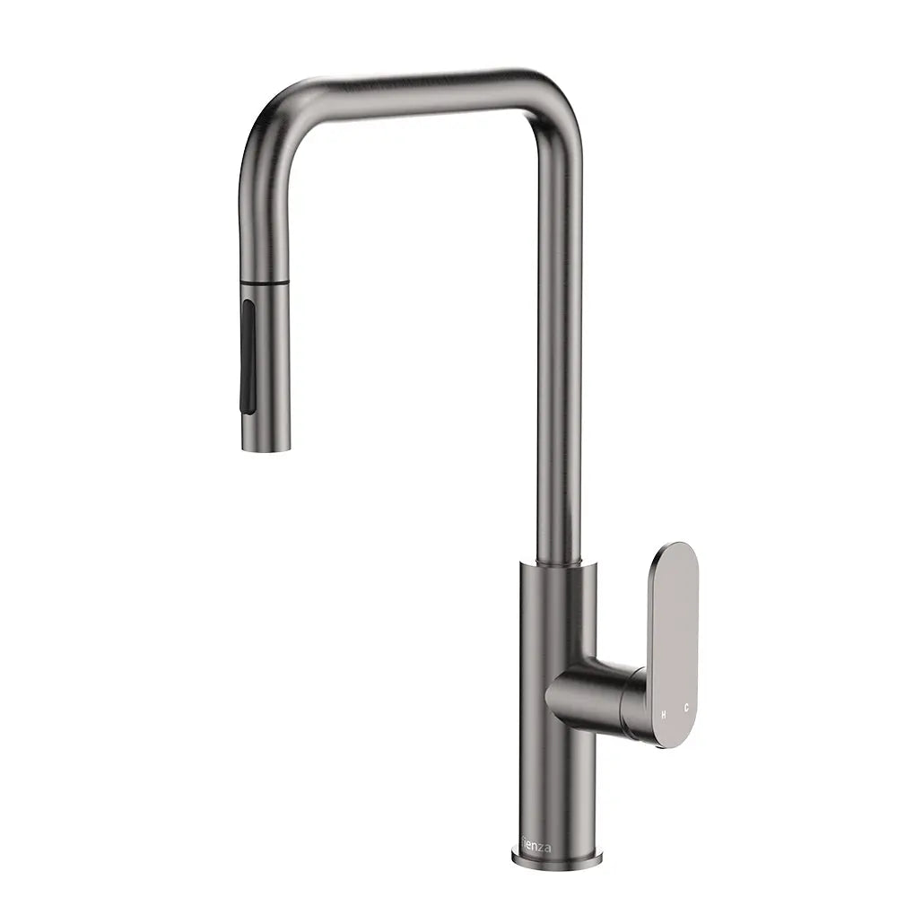 Empire Slim Pull-Out Sink Mixer, Gun Metal fienza