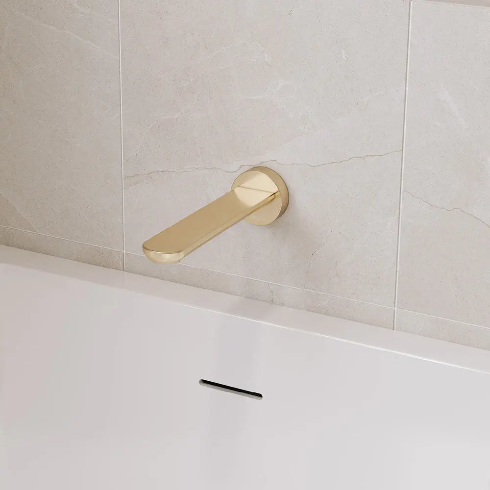 Empire Slim Basin/Bath Outlet, Round Plate, 180mm, Urban Brass fienza