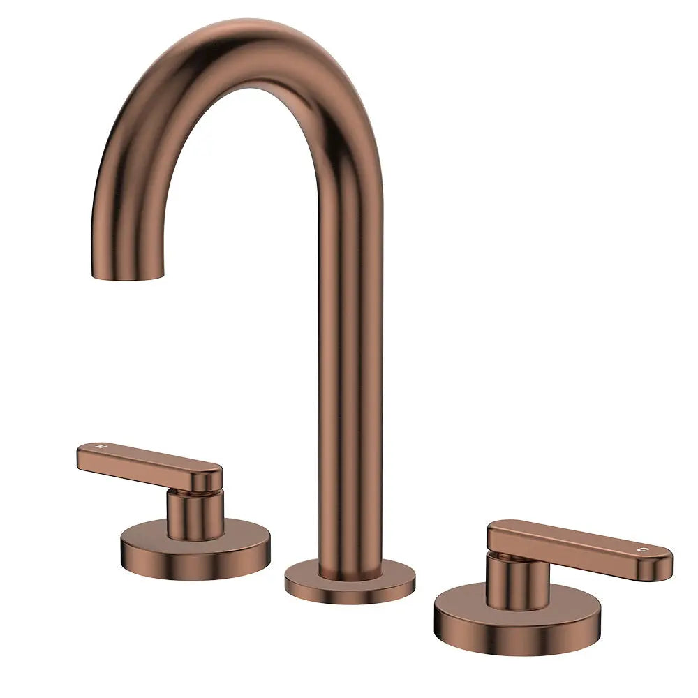 Kaya Round Hob Set, Lever Taps, Brushed Copper fienza