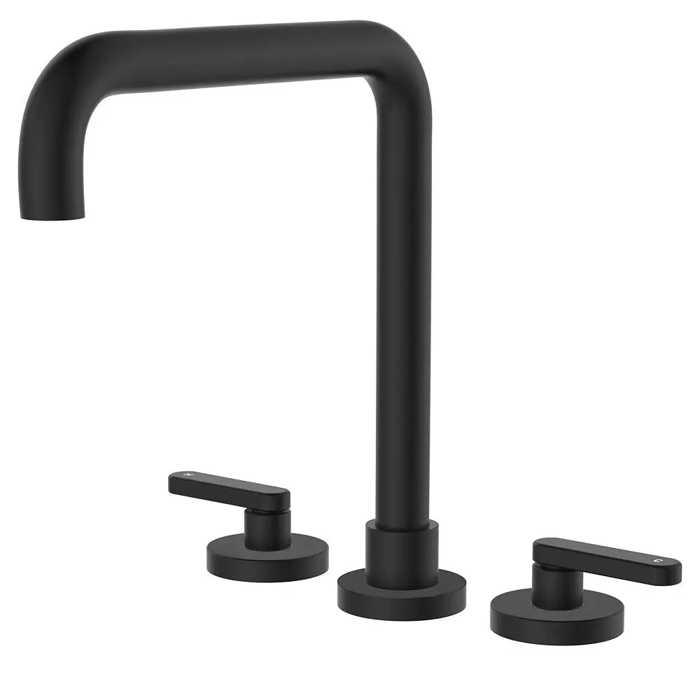 Kaya Squareline Hob Set, Lever Taps, Matte Black fienza