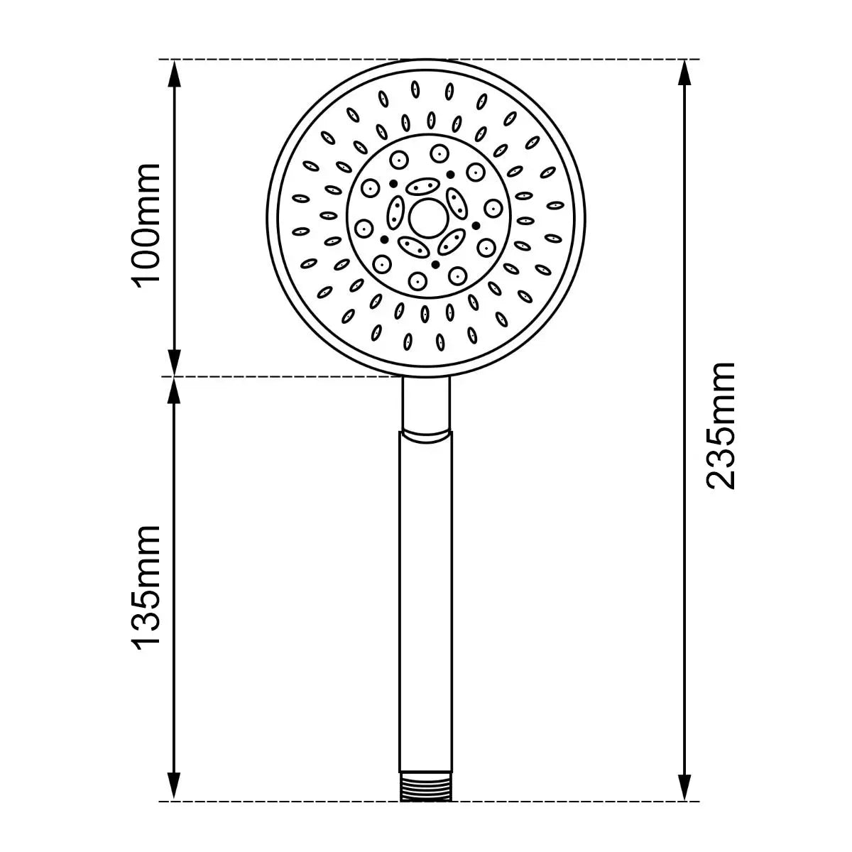 Black 5 Functions Handheld Shower Aquaperla