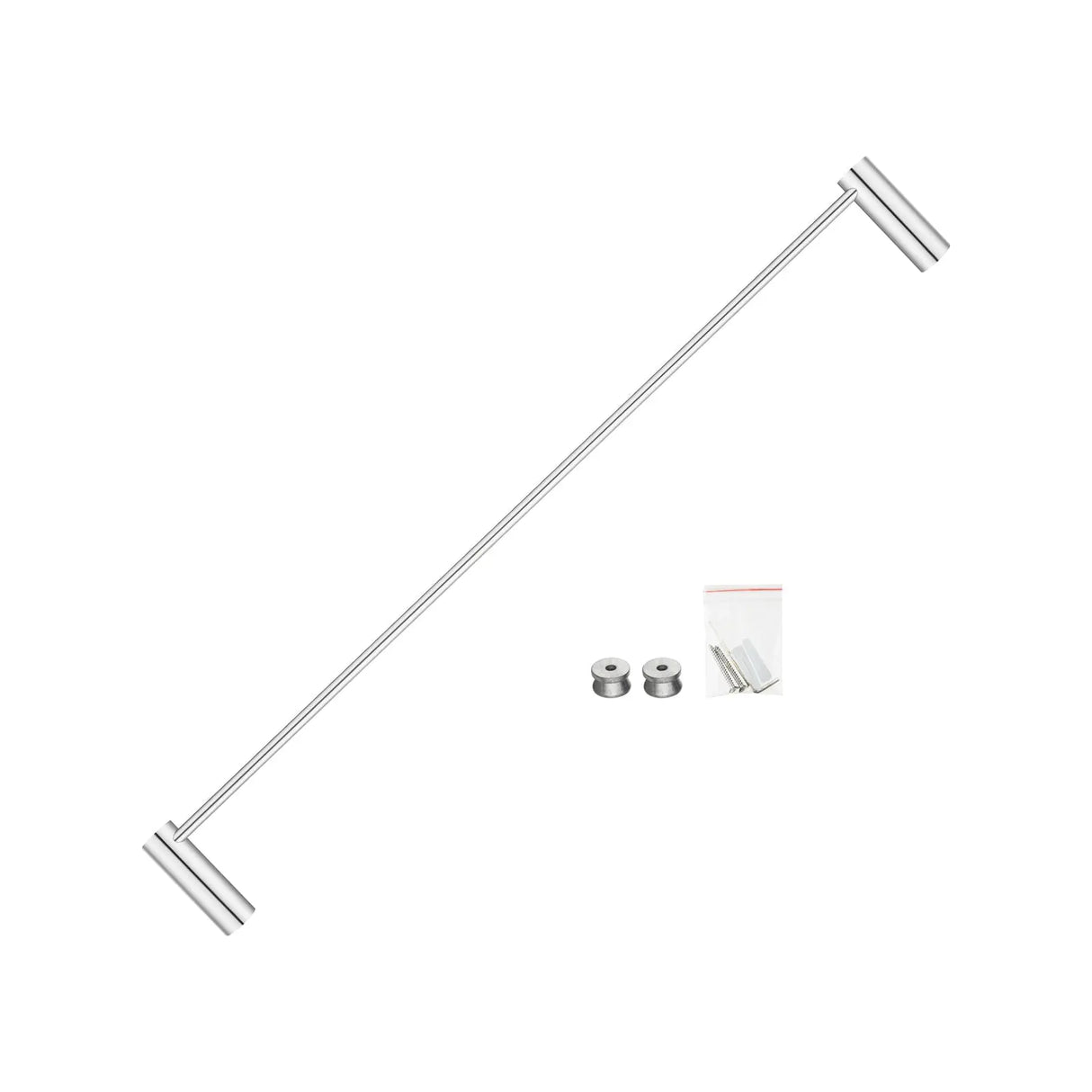 600mm Chrome Single Towel Rail Aquaperla