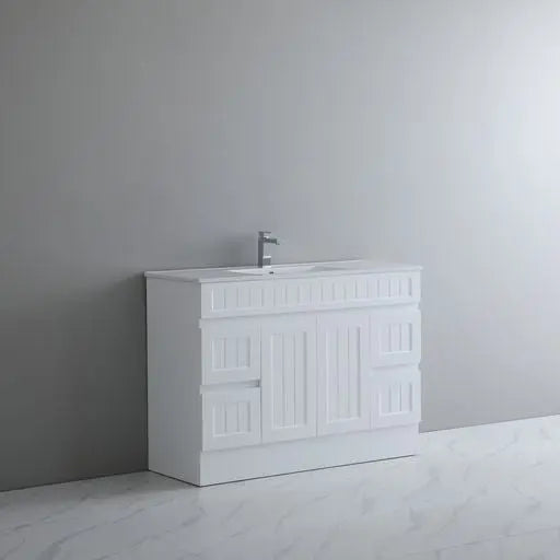 ACACIA SHAKER PVC Floor Vanity 1500 (Single/Double Bowl) Poseidon