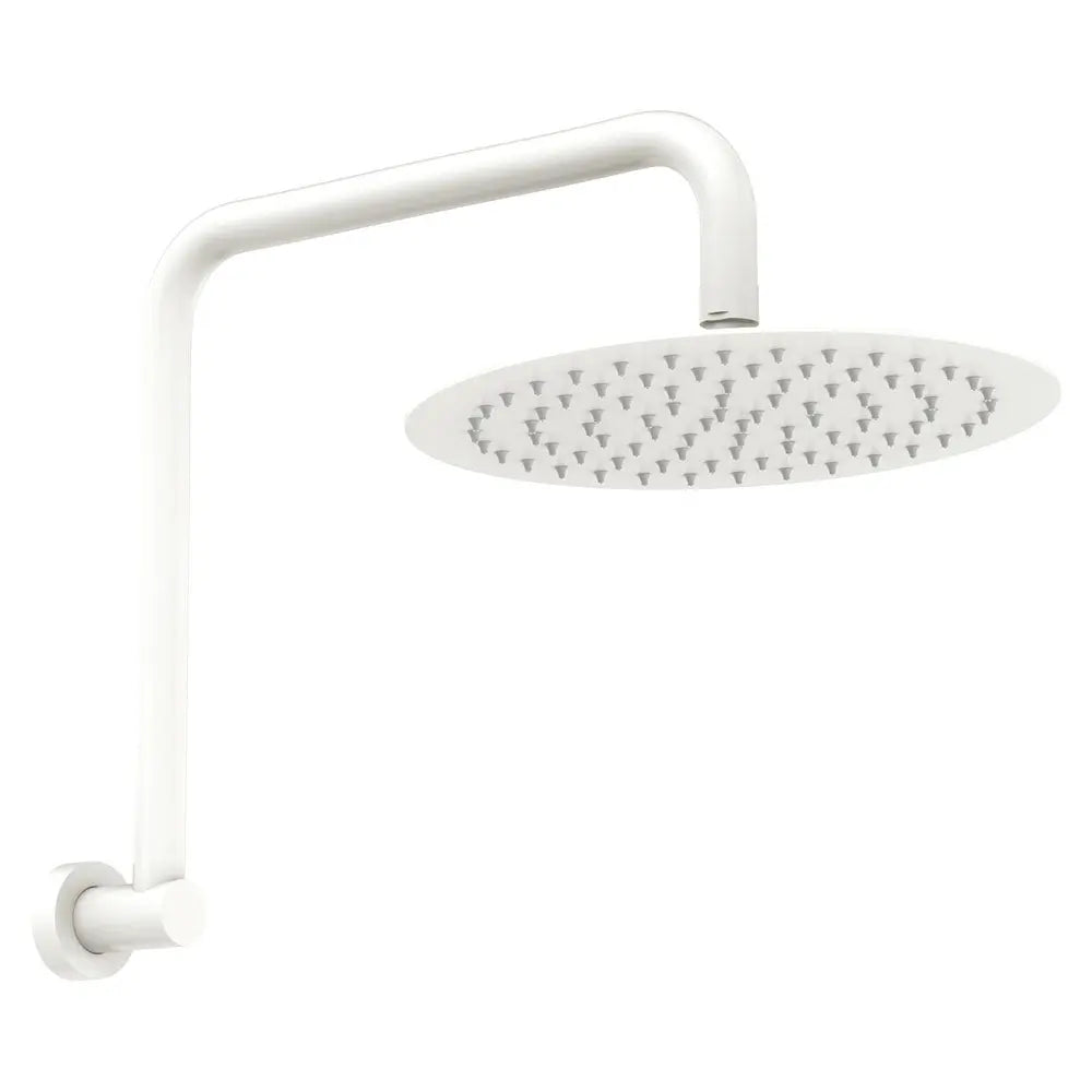 Kaya Gooseneck Shower Arm Set, Matte White fienza