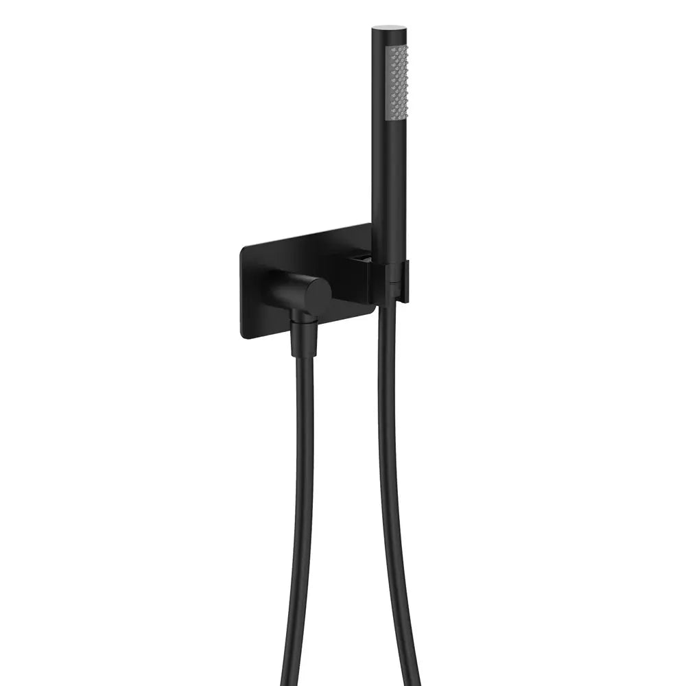 Hustle Hand Shower, Rectangular Plate, Matte Black fienza