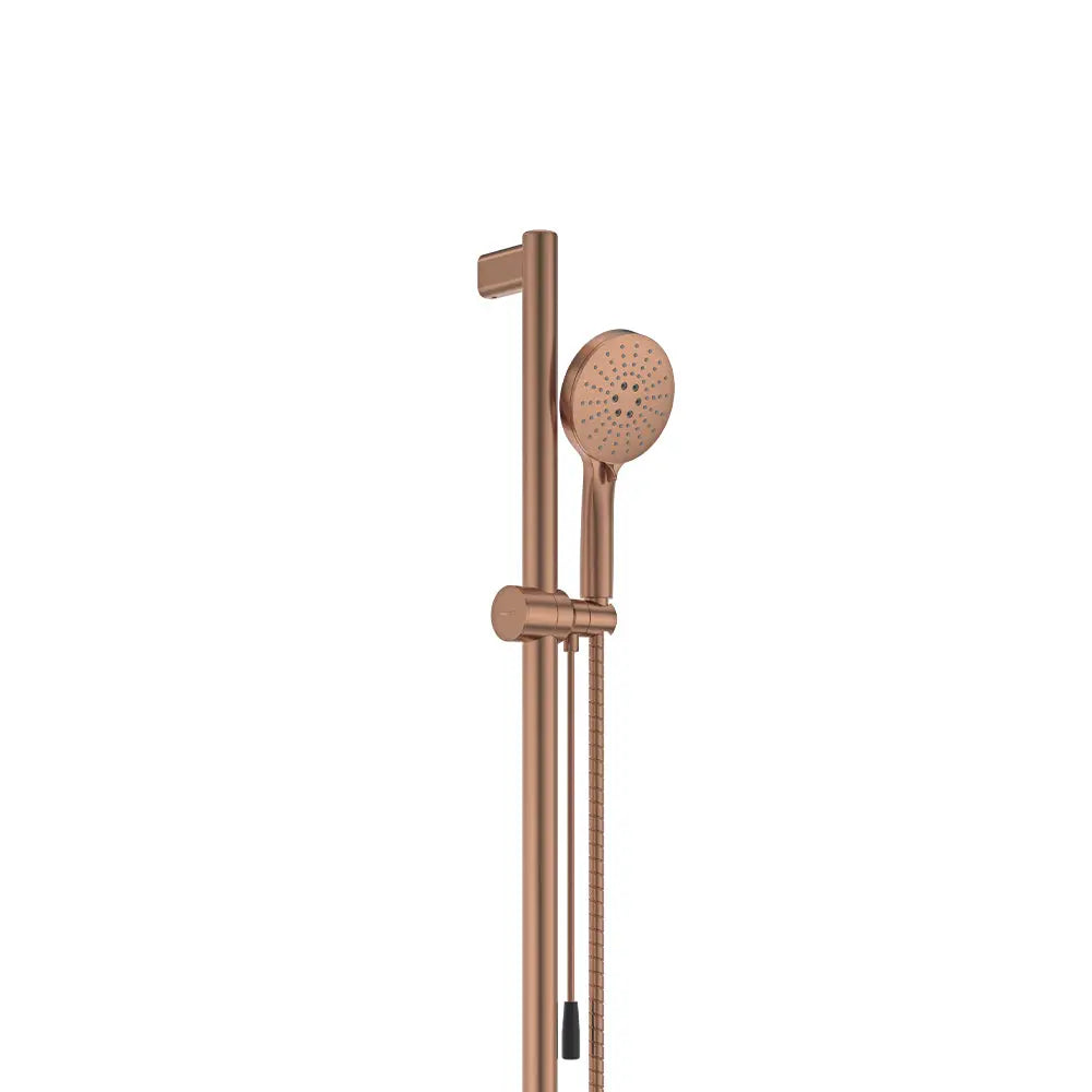 Care Rail Shower with Push/Pull Slider, Brushed Copper fienza