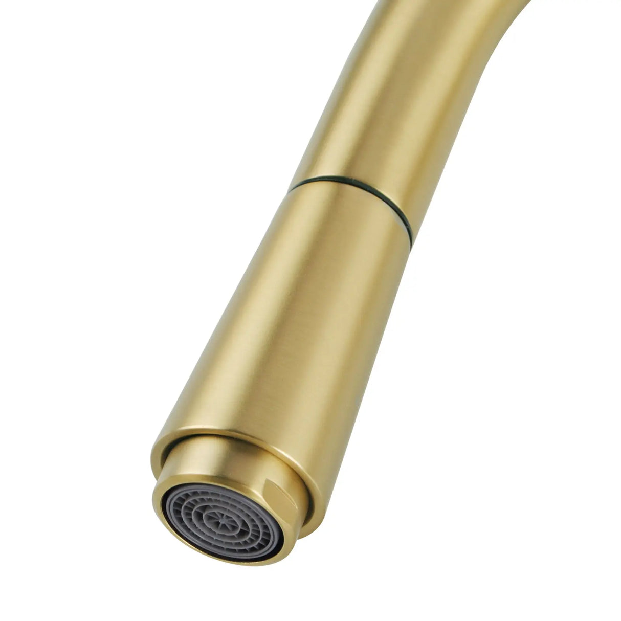 Brushed Brass Pull Out Kitchen Mixer Aquaperla