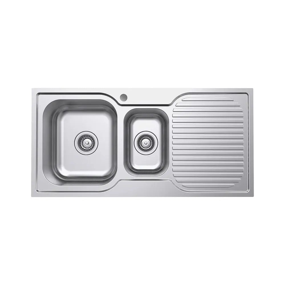 Tiva 980 1.5 Kitchen Sink with Drainer, Left Bowl fienza