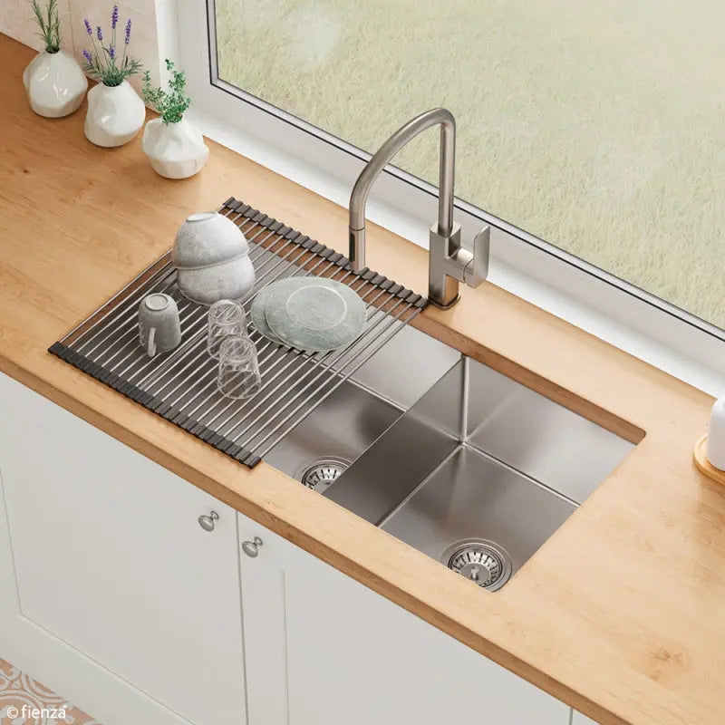 Hana 40L/27L Double Kitchen Sink Kit fienza