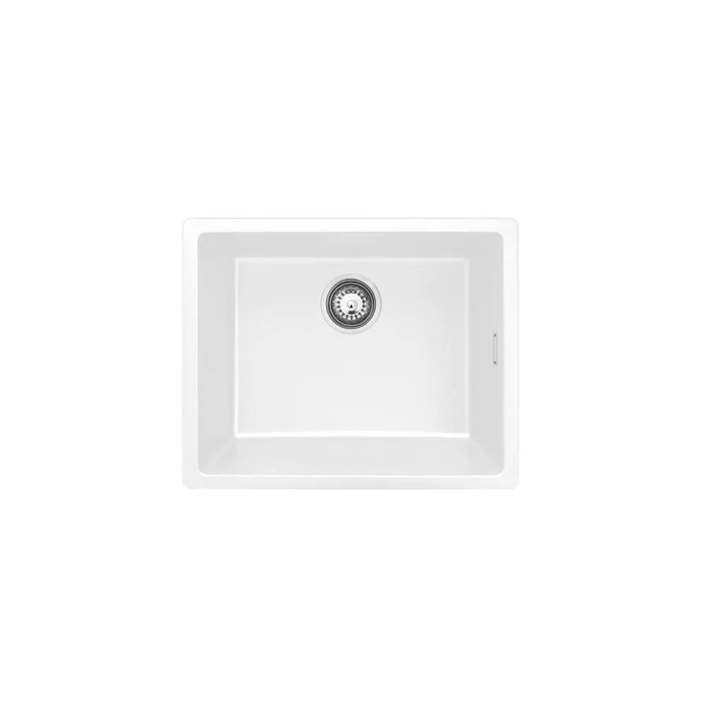 Kuro Granite 38L Single Bowl Kitchen Sink, Matte White fienza