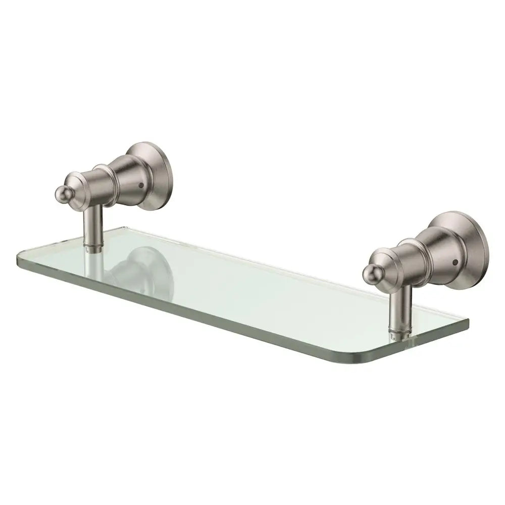 Lillian Glass Shelf, Brushed Nickel fienza