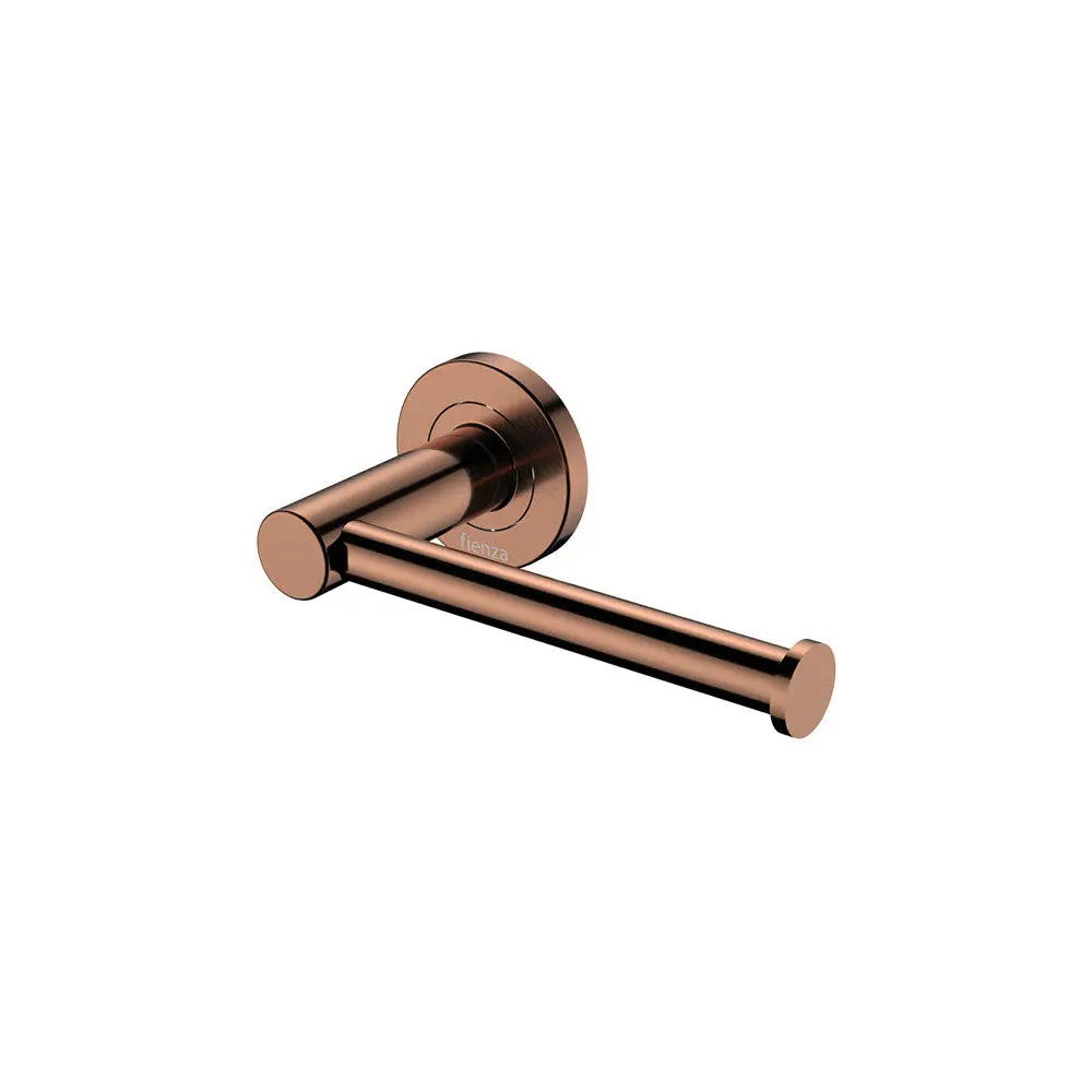Kaya Toilet Roll Holder, Brushed Copper fienza