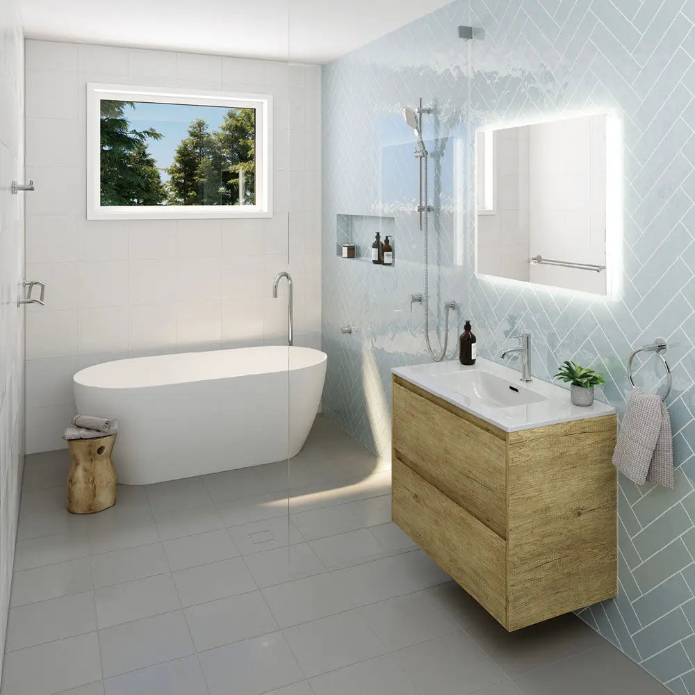 Kaya Double Towel Rail, 900mm, Chrome fienza