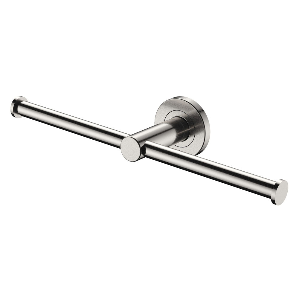 Kaya Double Toilet Roll Holder, Brushed Nickel fienza