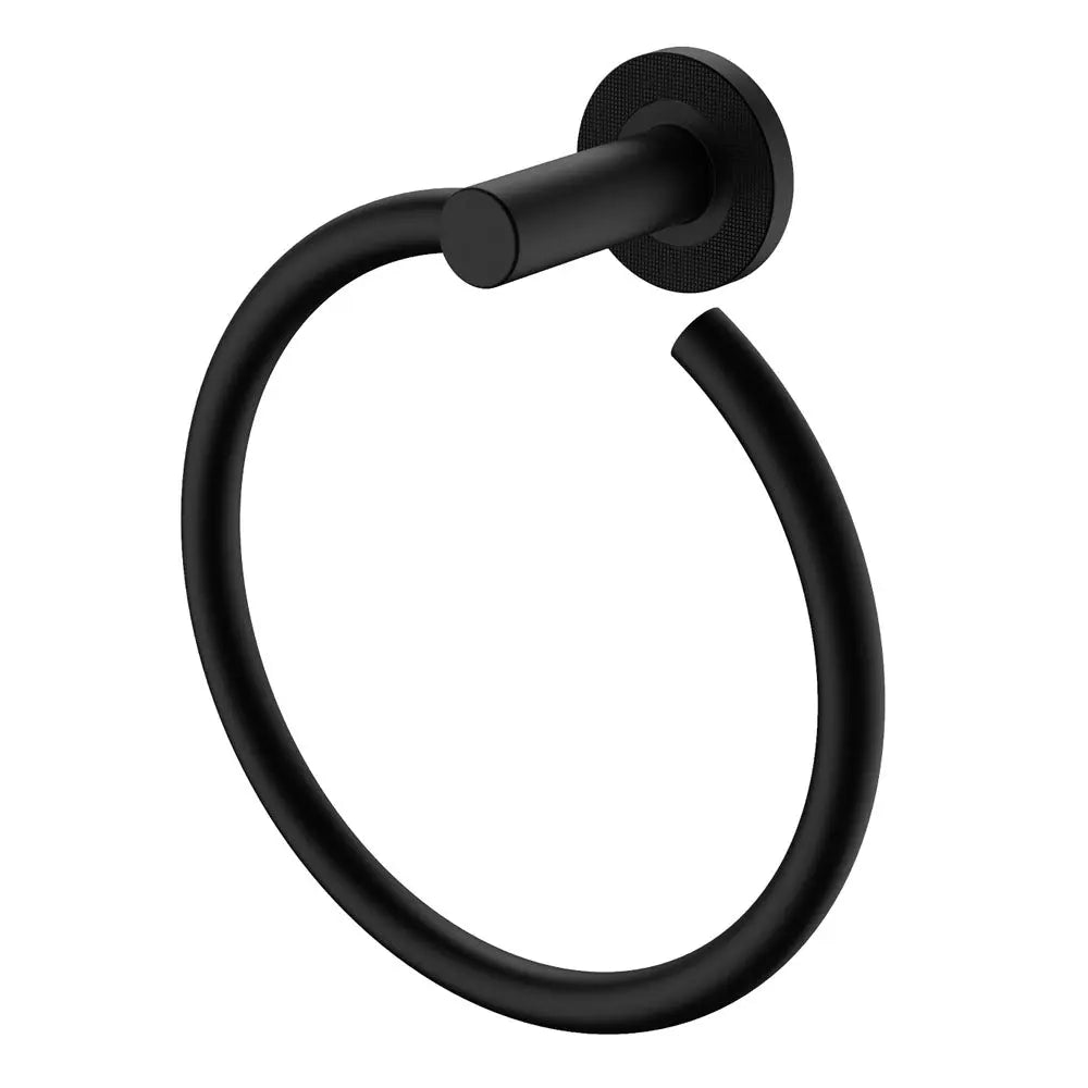 Axle Hand Towel Ring, Matte Black fienza