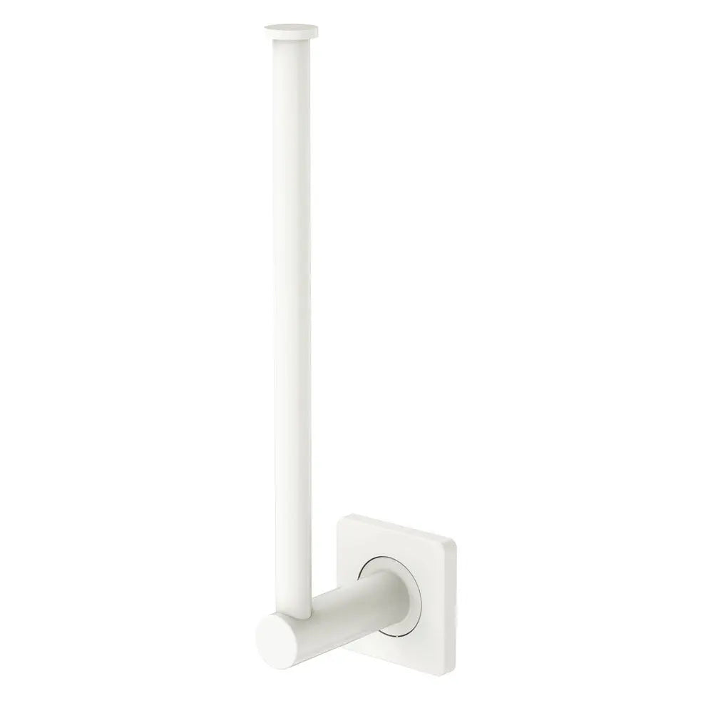 Sansa Hand Towel Rail / Toilet Roll Holder, Matte White fienza