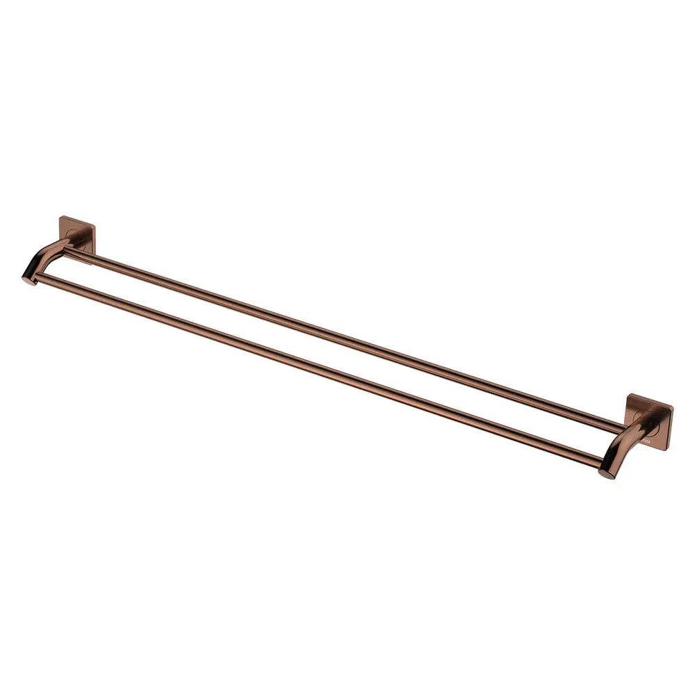 Sansa Double Towel Rail, 900mm, Brushed Copper fienza
