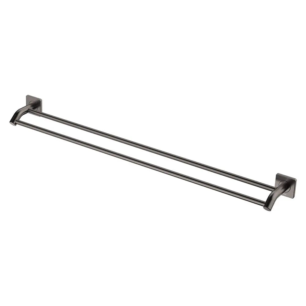 Sansa Double Towel Rail, 900mm, Gun Metal fienza