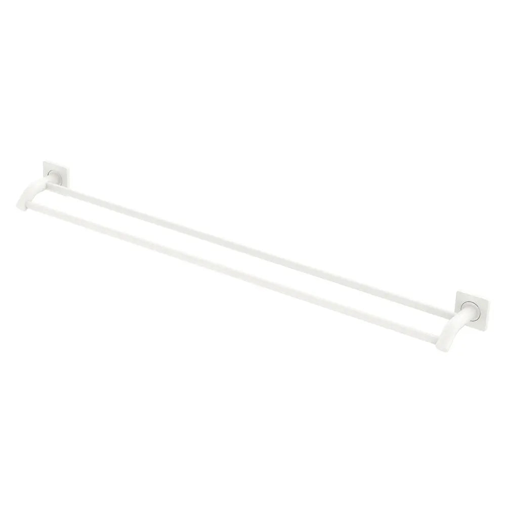 Sansa Double Towel Rail, 900mm, Matte White fienza