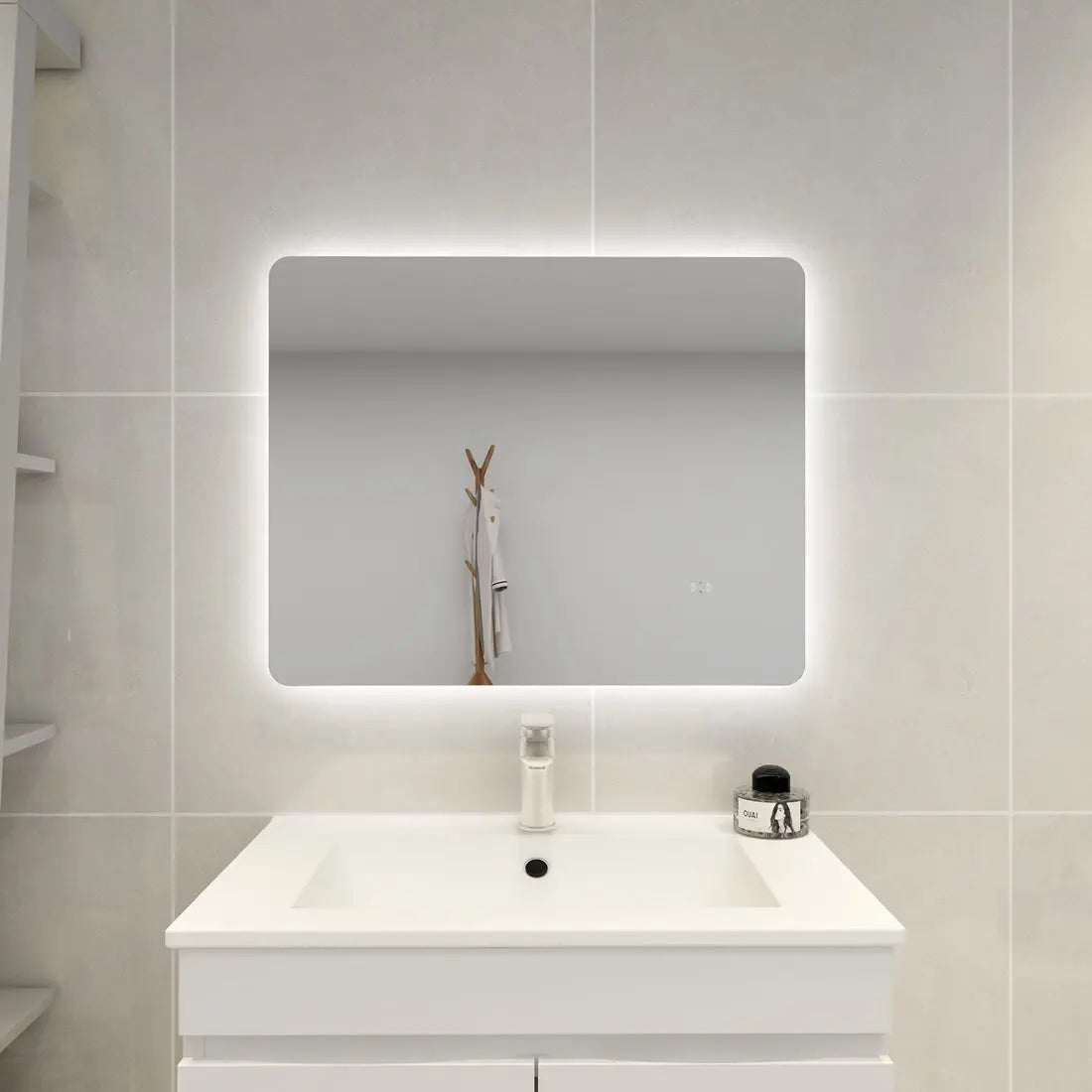 Jasper Rectangular Touchless 750 X 600 Frameless LED Mirror - Three Light Temperatures Poseidonbk