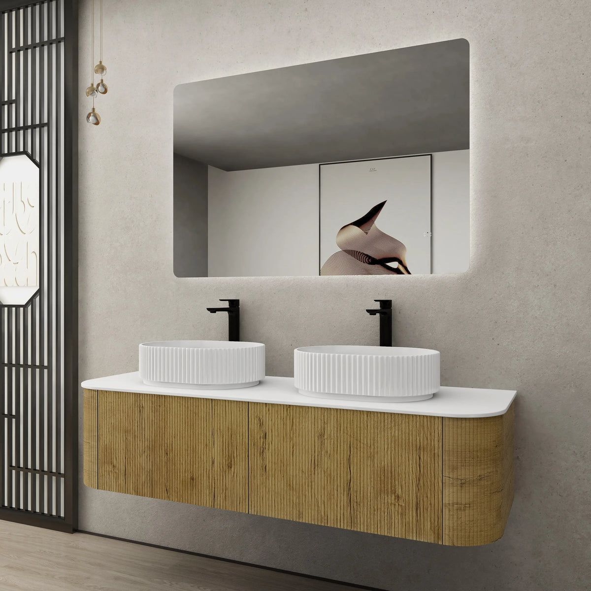 Bronte Cabinet 1500mm (Double Bowl/Prime Oak) Poseidon