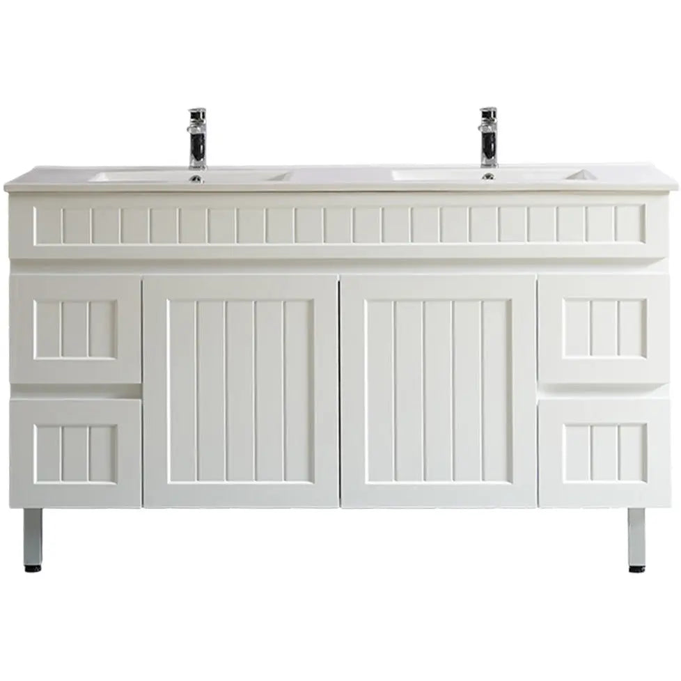 ACACIA SHAKER PVC Floor Vanity 1500 (Single/Double Bowl) Poseidon