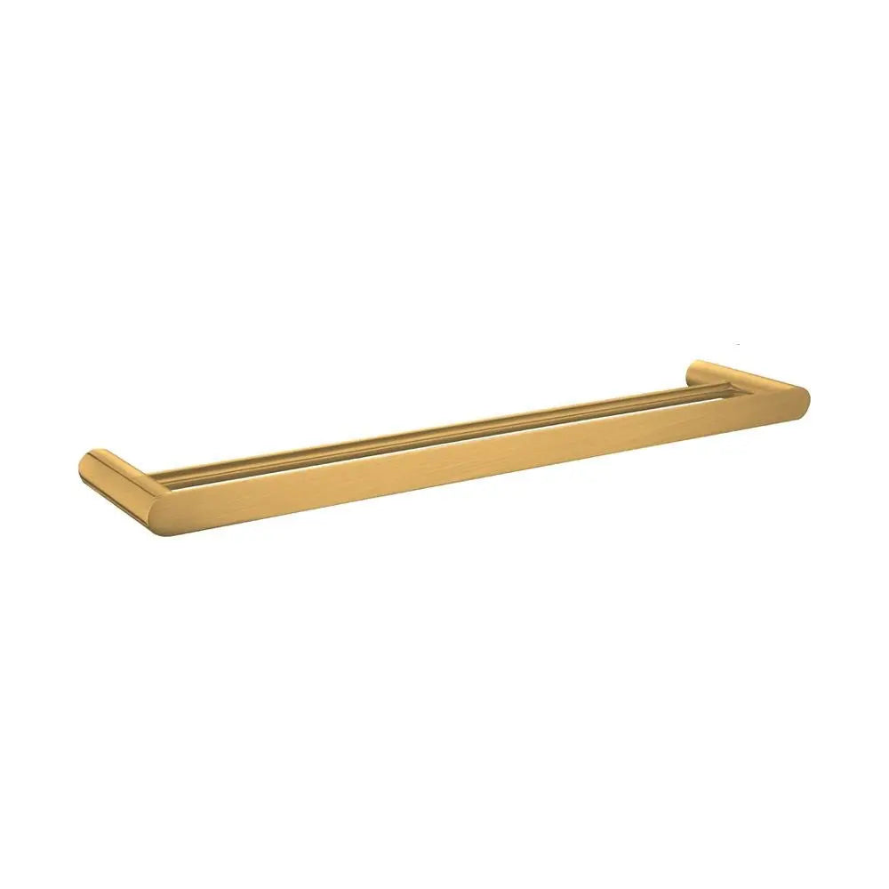 Bellino Brushed Yellow Gold 600mm Double Towel Rail Aquaperla