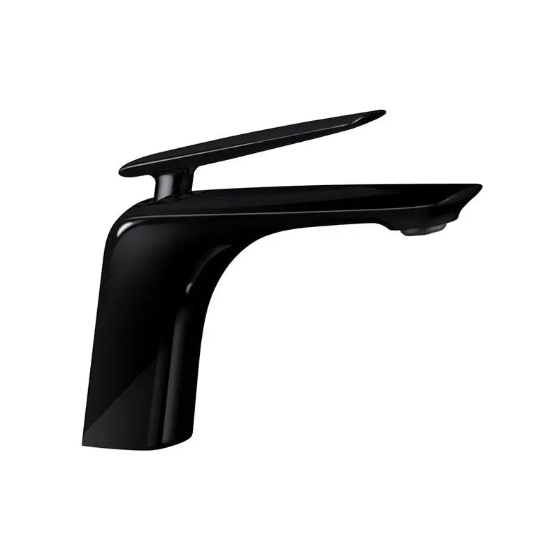 Bellino High Gloss Black Basin Mixer Tap Aquaperla