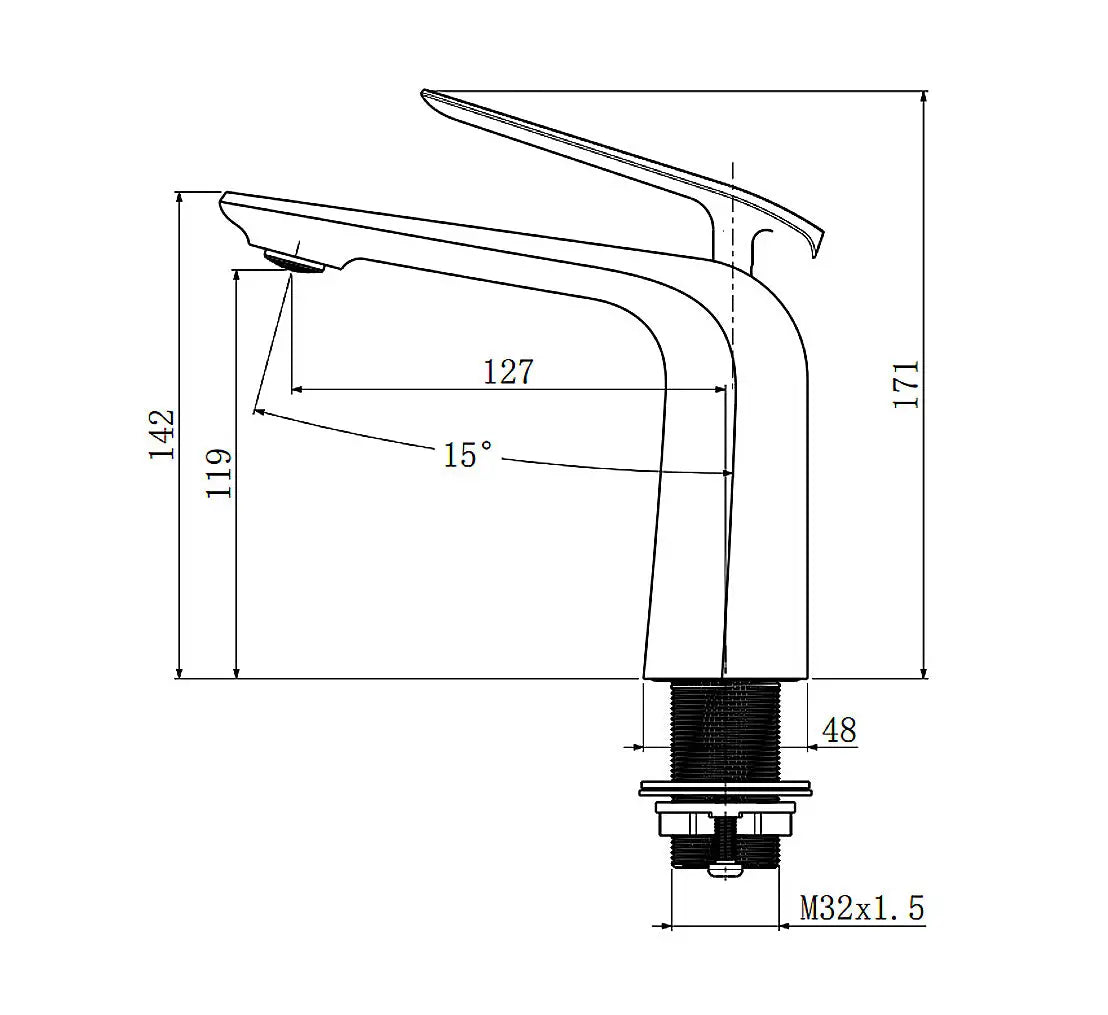 ESPERIA - Brushed Nickel Basin Mixer Aquaperla