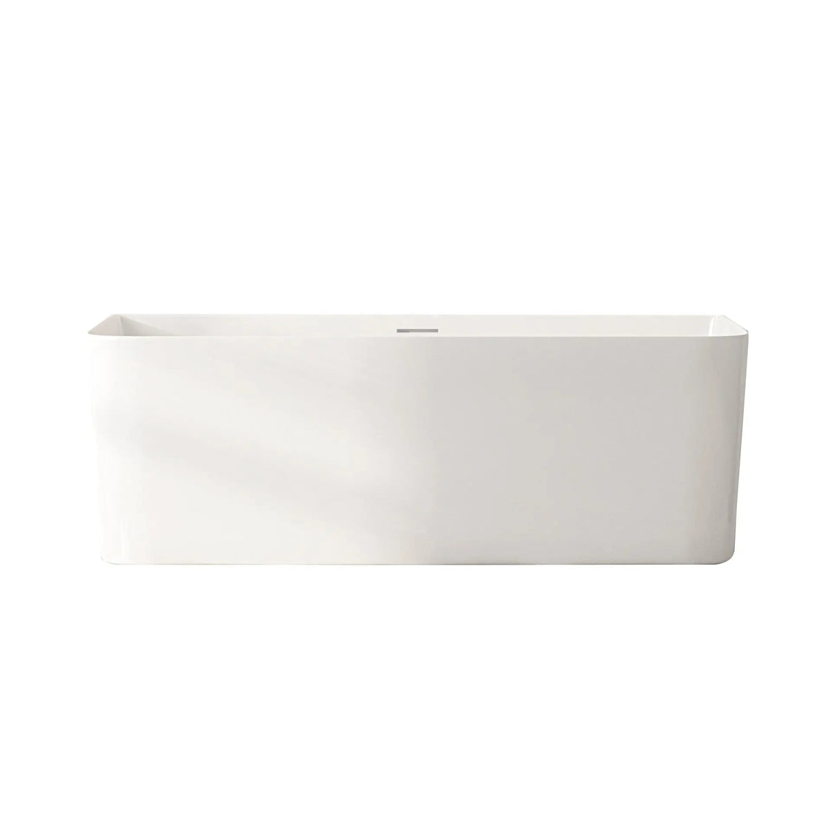 Bullion Ultra-Thin Back-to-Wall Bathtub - Gloss White mercioaustralia