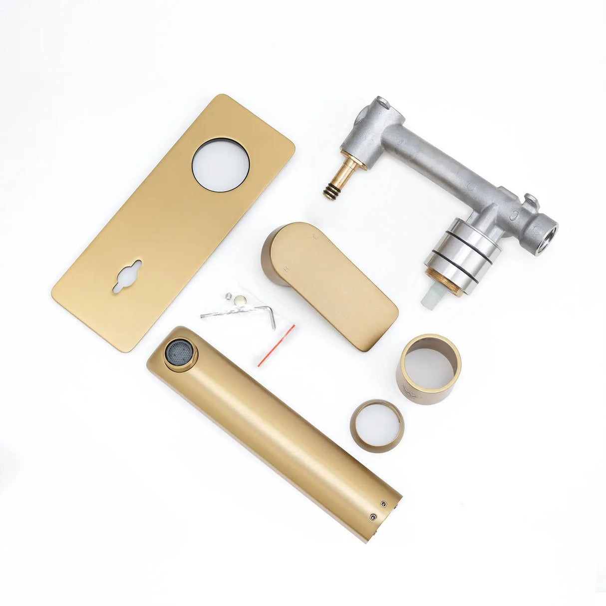 VOG - Brushed Brass Spout Mixer Aquaperla