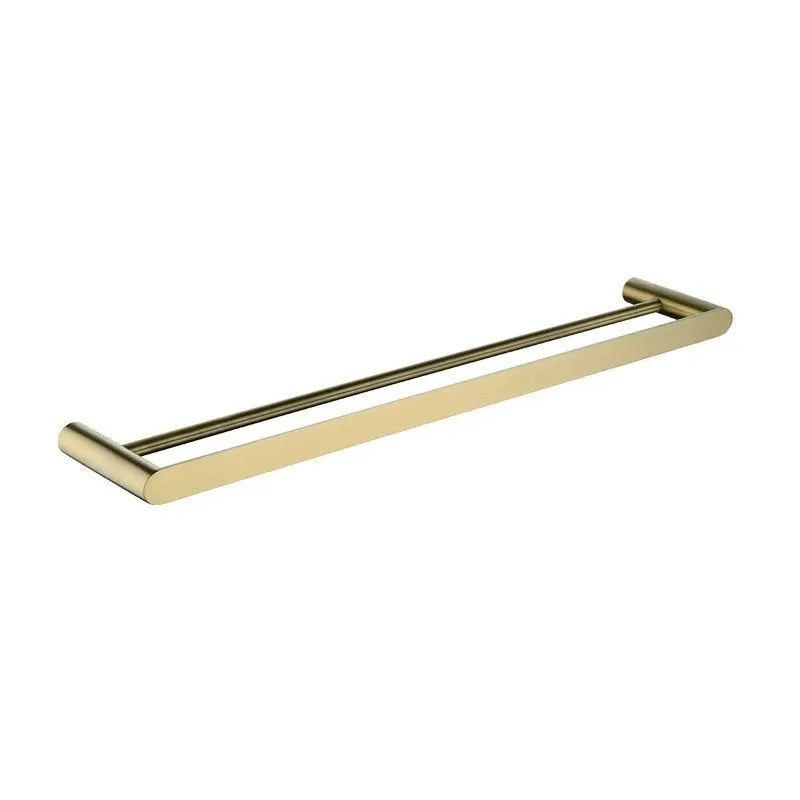 RUSHY - 600mm Brushed Brass Double Towel Rail Aquaperla