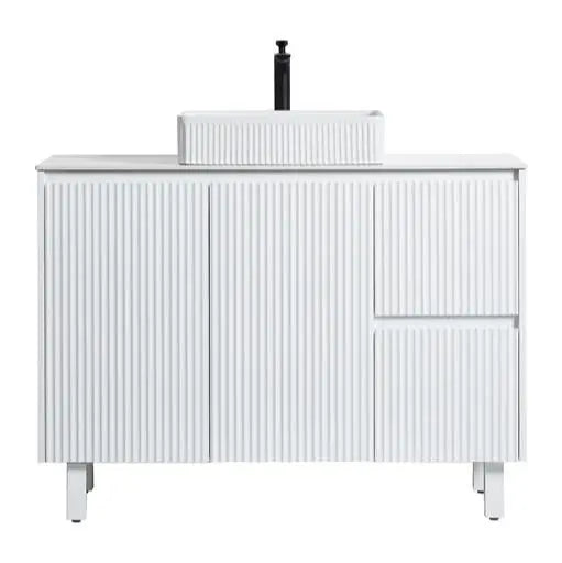 Brighton Freestanding PVC Vanity 1200mm (Single Bowl) (Matte White) Poseidon