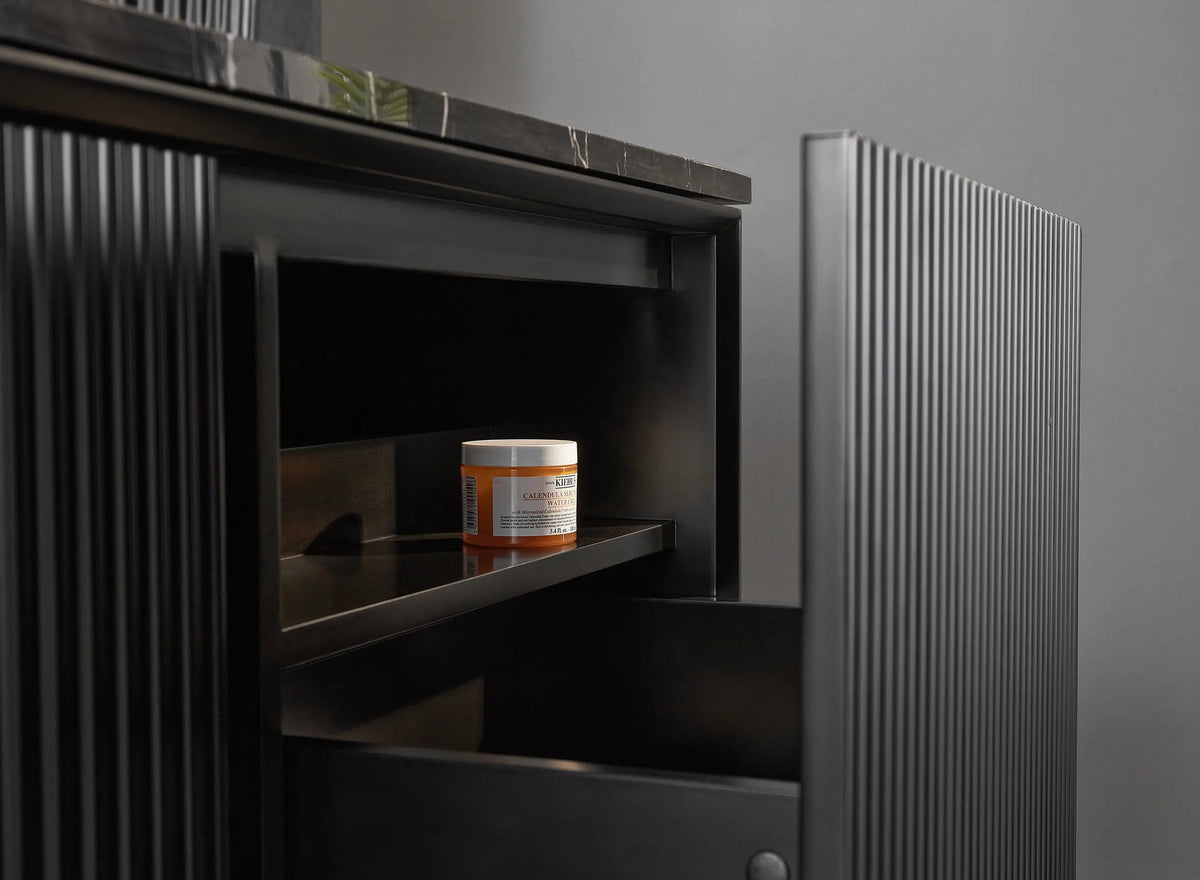 Kirribilli Wall Hung PVC Cabinet 1200mm Matte Black (Single/Double Bowl) - Clearance Poseidon