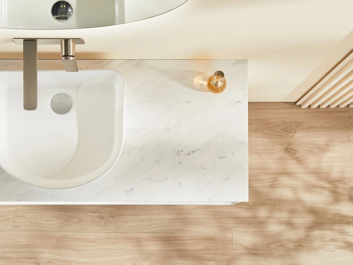 Kirribilli Wall Hung PVC Cabinet 1200mm Matte White (Single/Double Bowl) - Clearance Poseidon