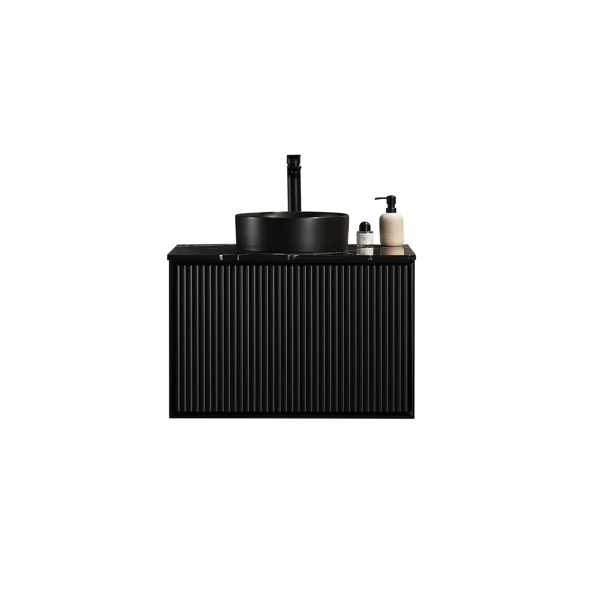 Kirribilli Wall Hung PVC Cabinet 750mm (Matte Black) - Clearance Poseidon