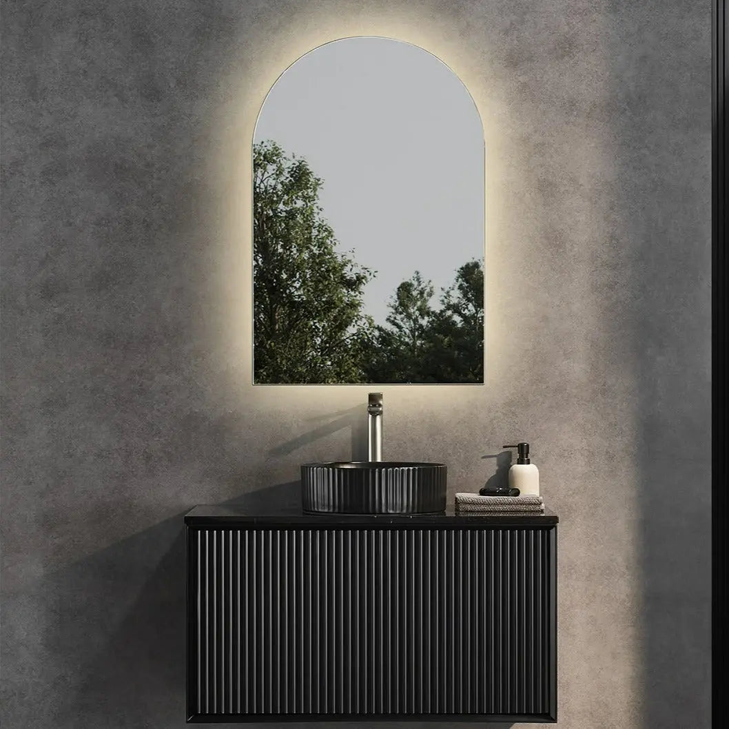 Kirribilli Wall Hung PVC Cabinet 900mm (Matte Black) - Clearance Poseidon