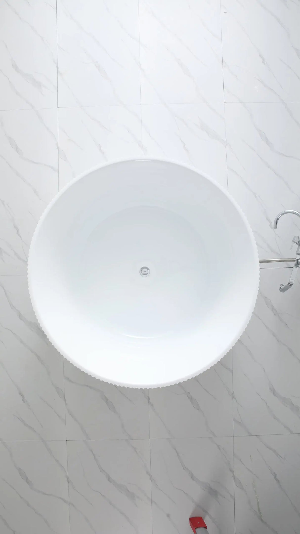 Como Groove Fluted Freestanding Bath 1280X1280X595MM Poseidonbk