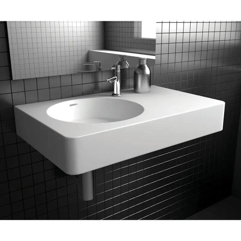 Encanto 700 Solid Surface Wall Basin, 1 Tap Hole fienza