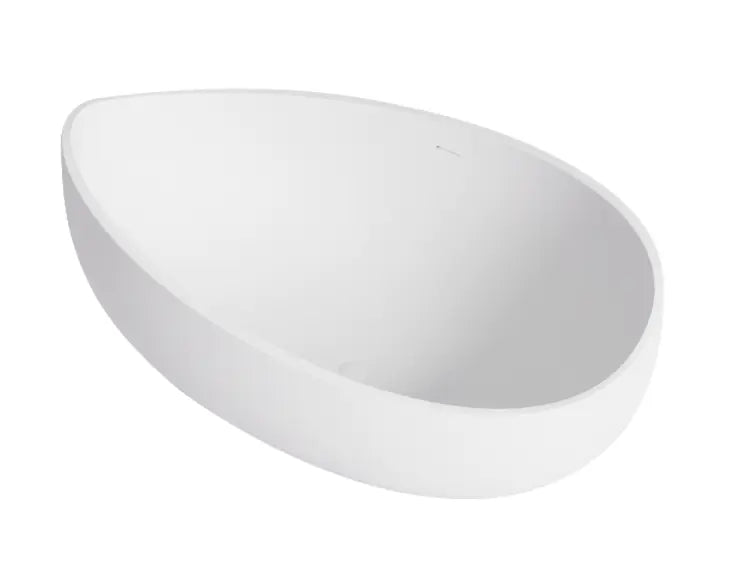 Waverly Matte White Solid Surface Stone Free Standing Bath 1800mm*1100mm*620mm Poseidonbk